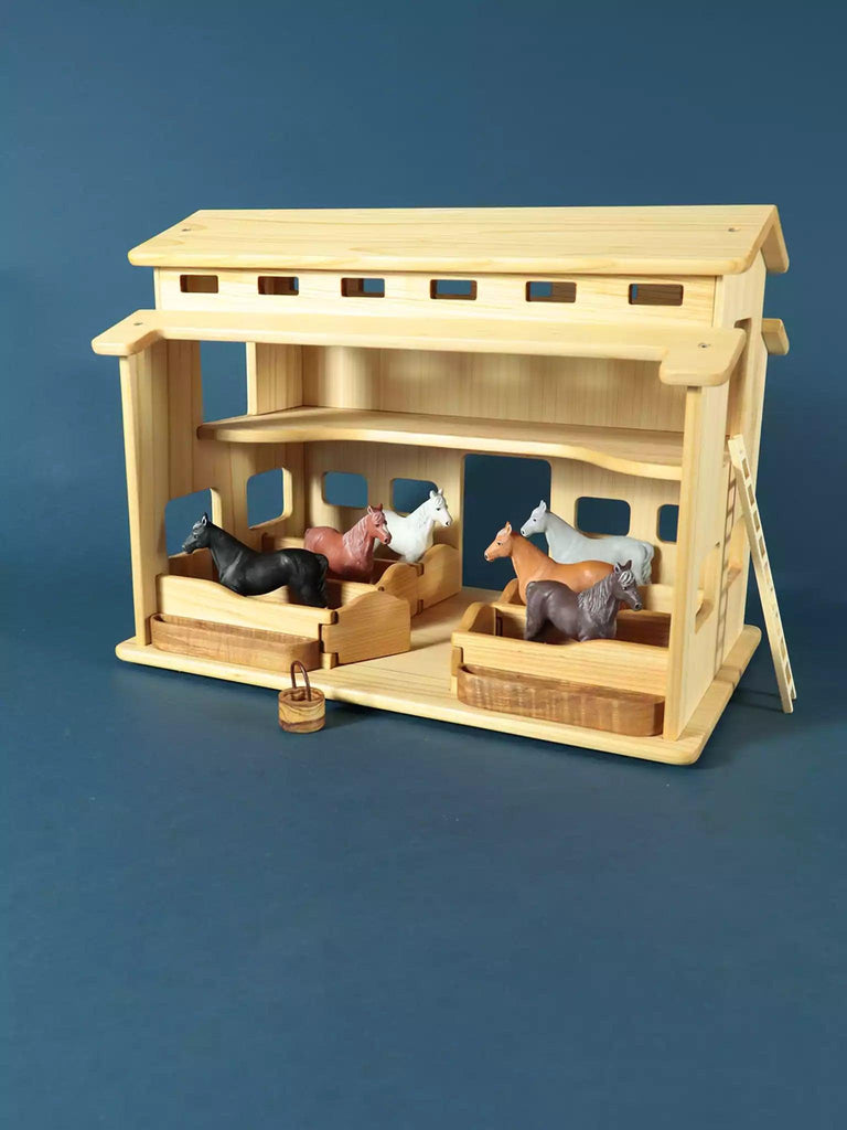 Handmade Wooden Stable - Shepherd - Noelino Toys