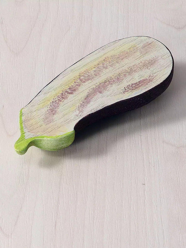 Sliced Eggplant Wooden Toy - Noelino Toys