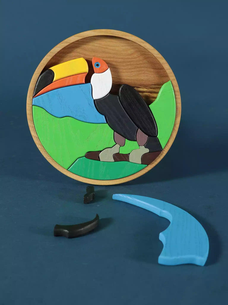 Toucan Bird Wooden Puzzle - Noelino Toys