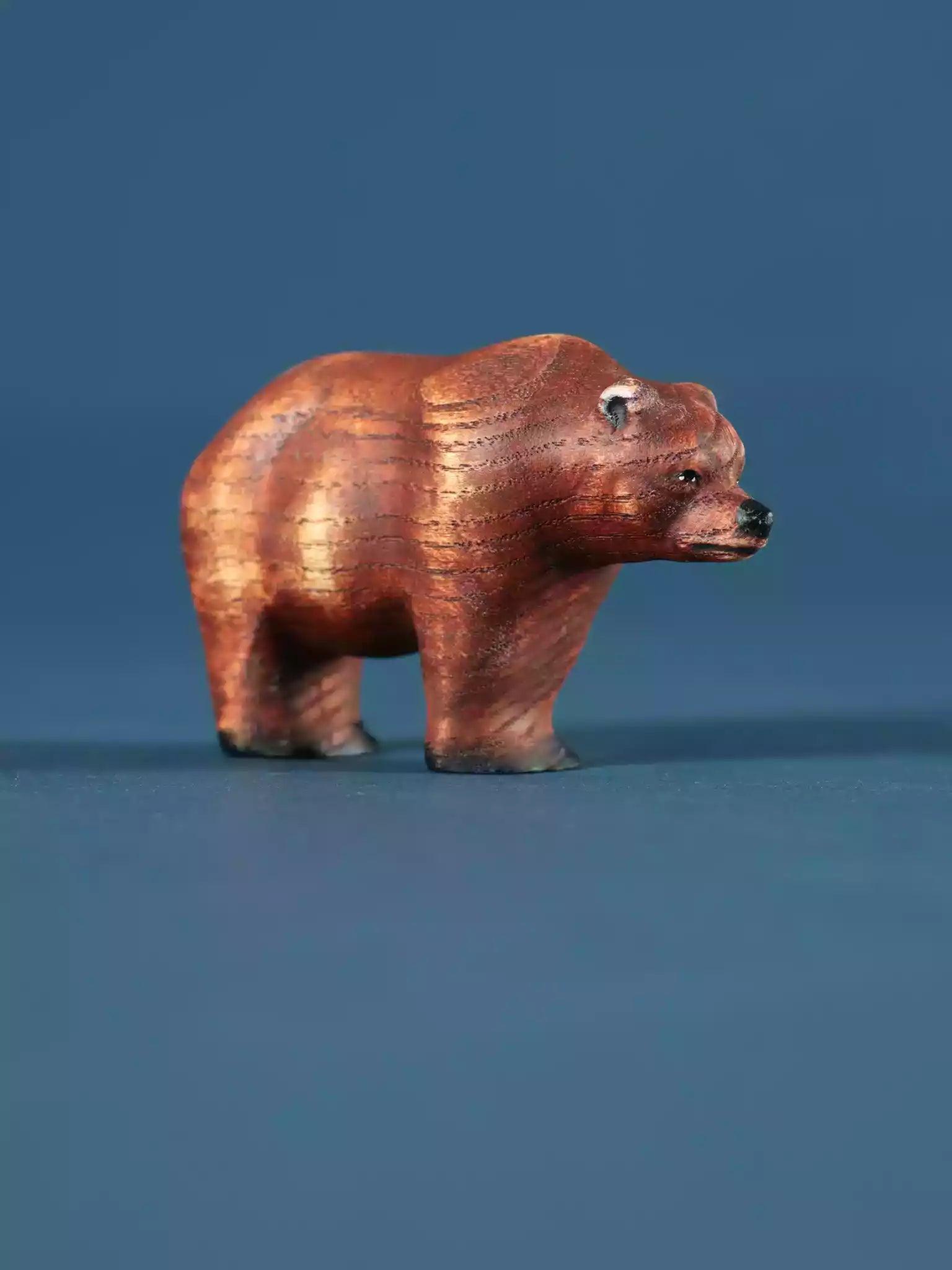 Wooden Bear - Collectible Woodland Animals - Noelino Toys