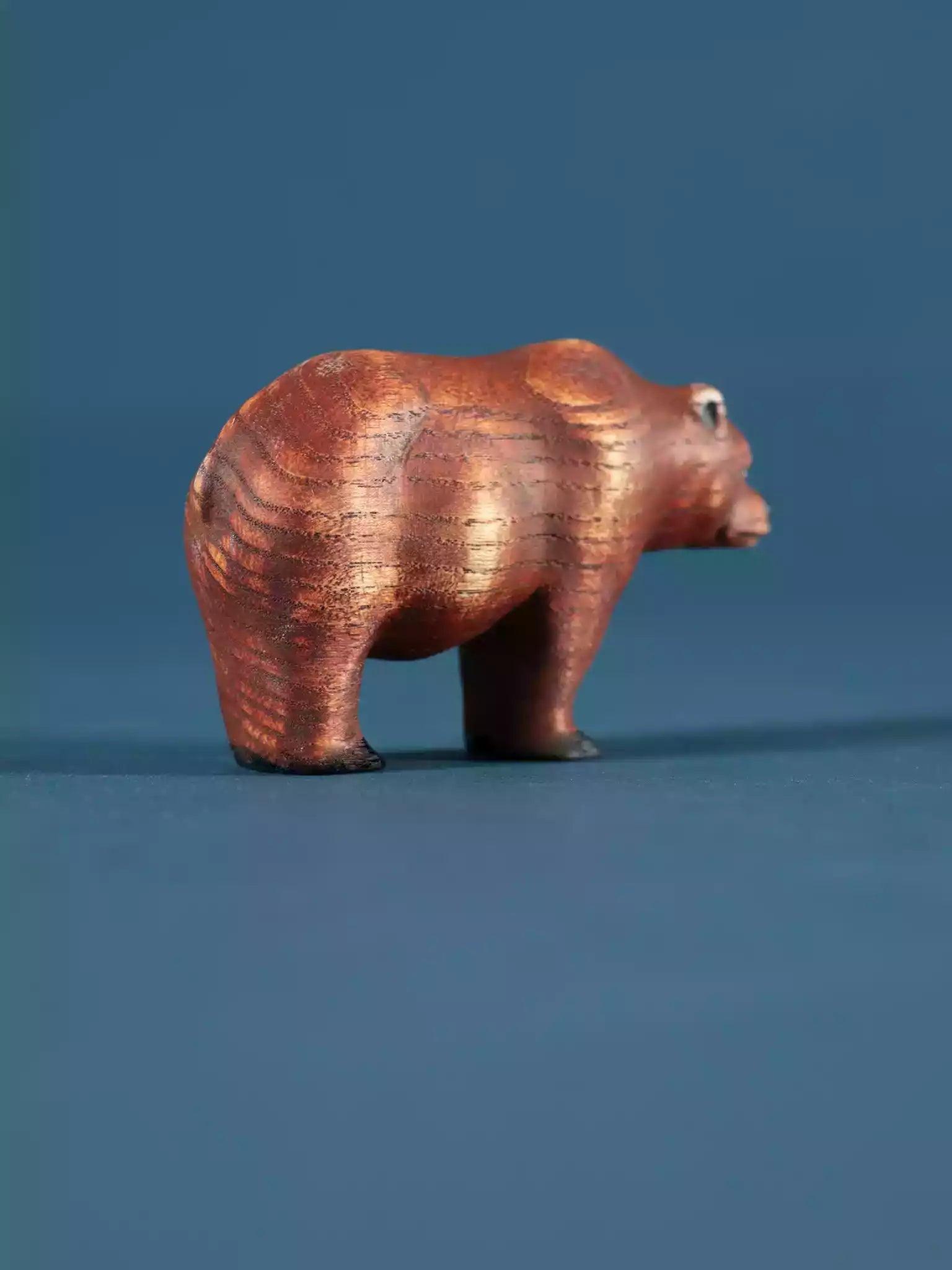 Wooden Bear - Collectible Woodland Animals - Noelino Toys