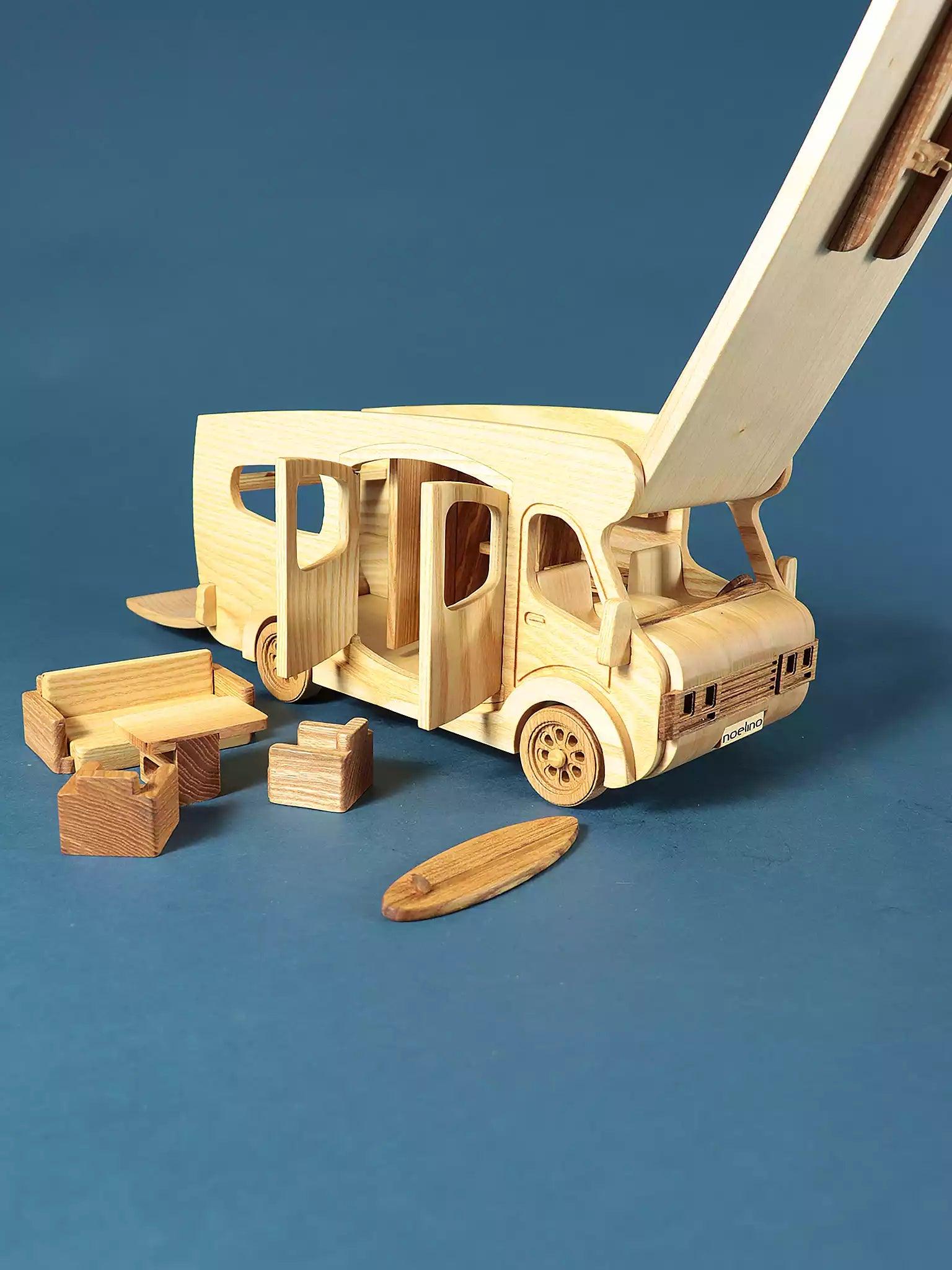Wooden Camper Van - Motorhome with Furniture - Noelino Toys