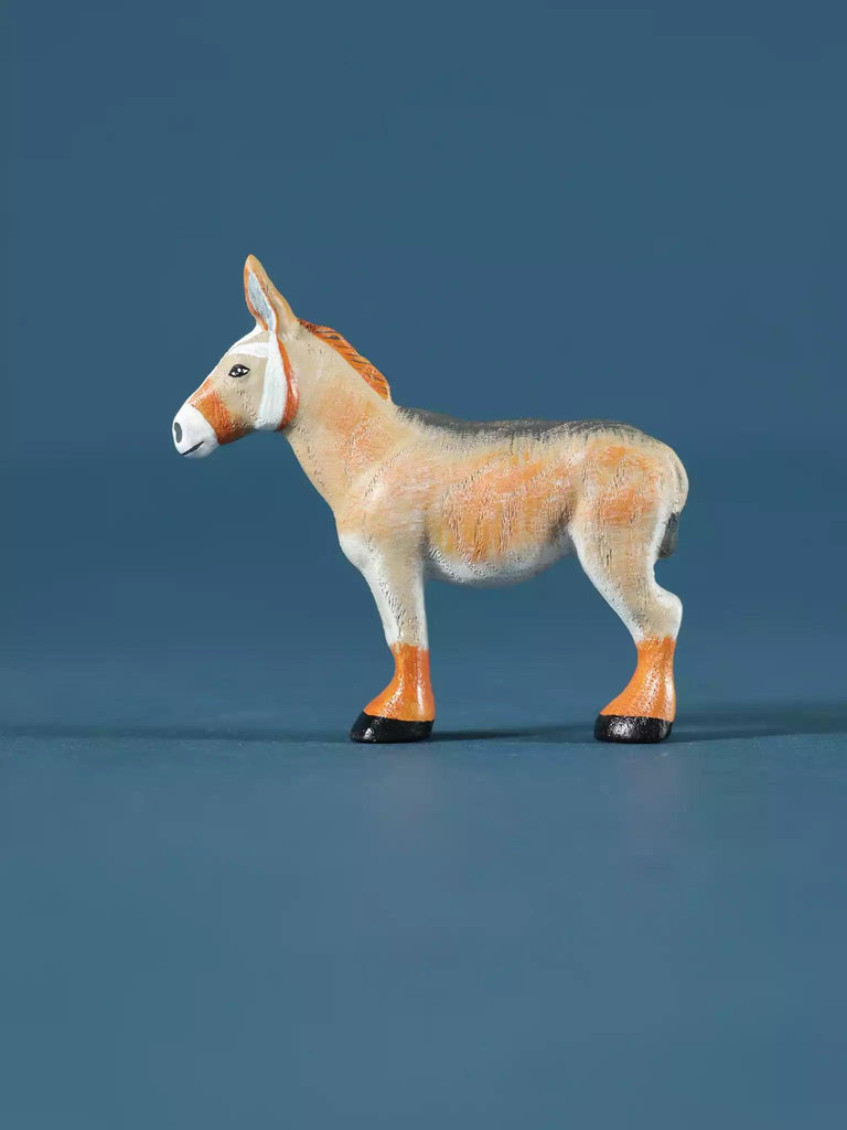 Wooden Donkey Collectible Toy Figurine - Noelino Toys