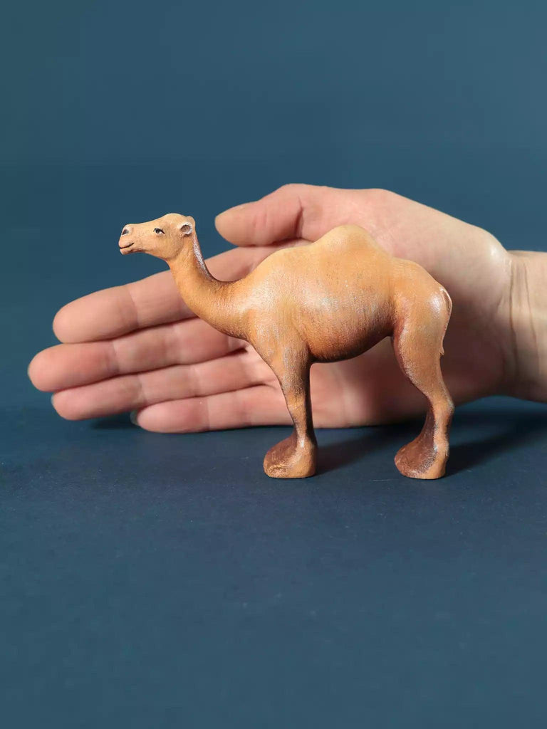 Wooden Dromedary Camel - Collectible Wild Animals - Noelino Toys