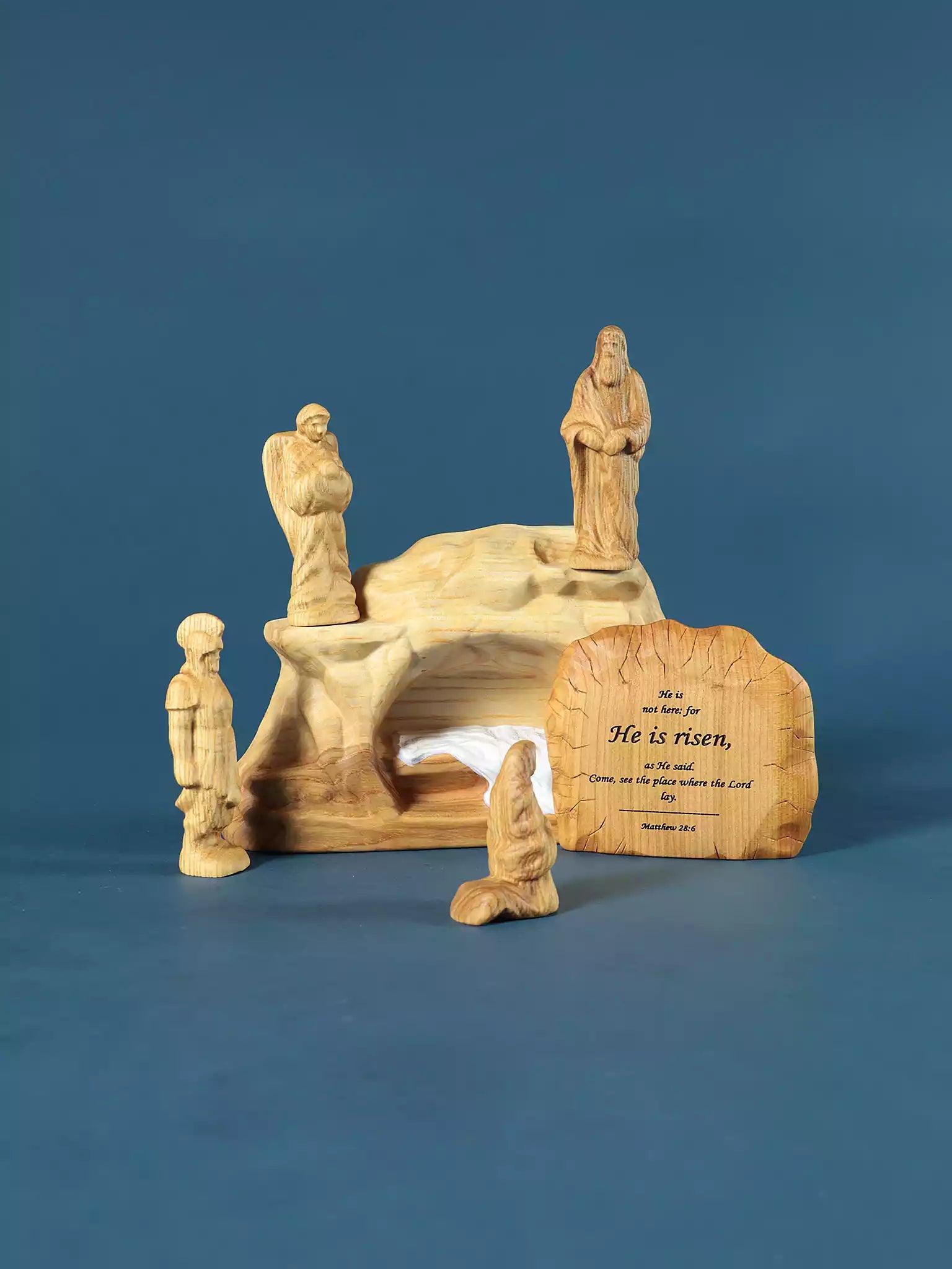 Wooden Easter Resurrection - Empty Tomb Scene - Noelino Toys