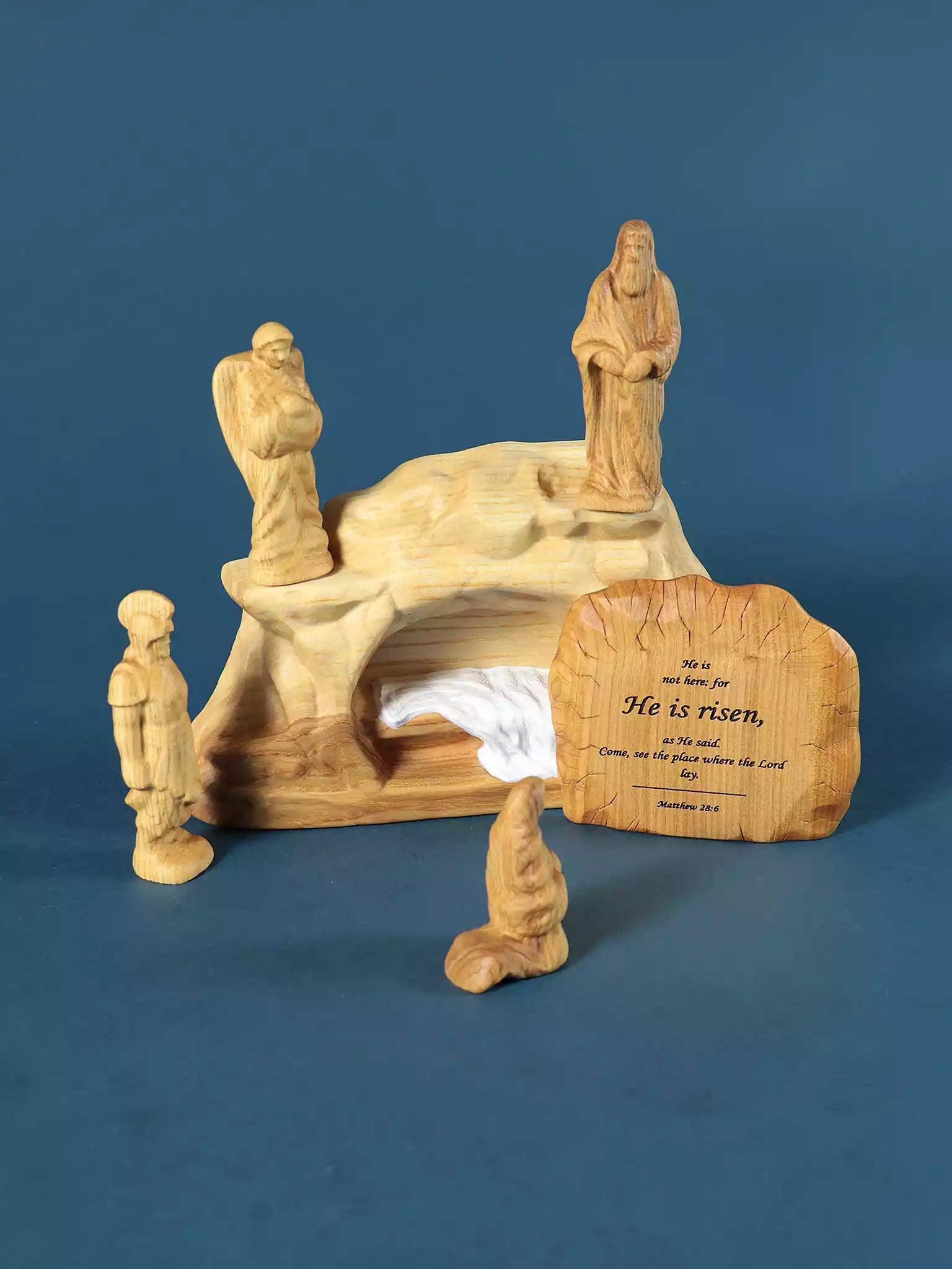 Wooden Easter Resurrection - Empty Tomb Scene - Noelino Toys