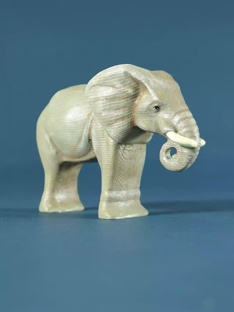 Wooden Elephant - Collectible Safari Animals - Noelino Toys