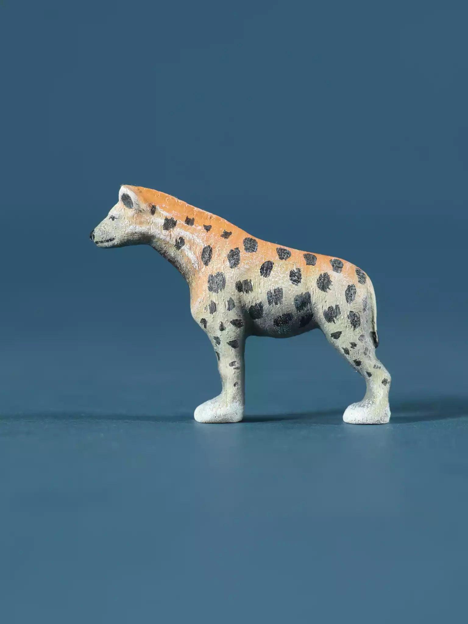 Wooden Hyena - Collectible Safari Animals - Noelino Toys
