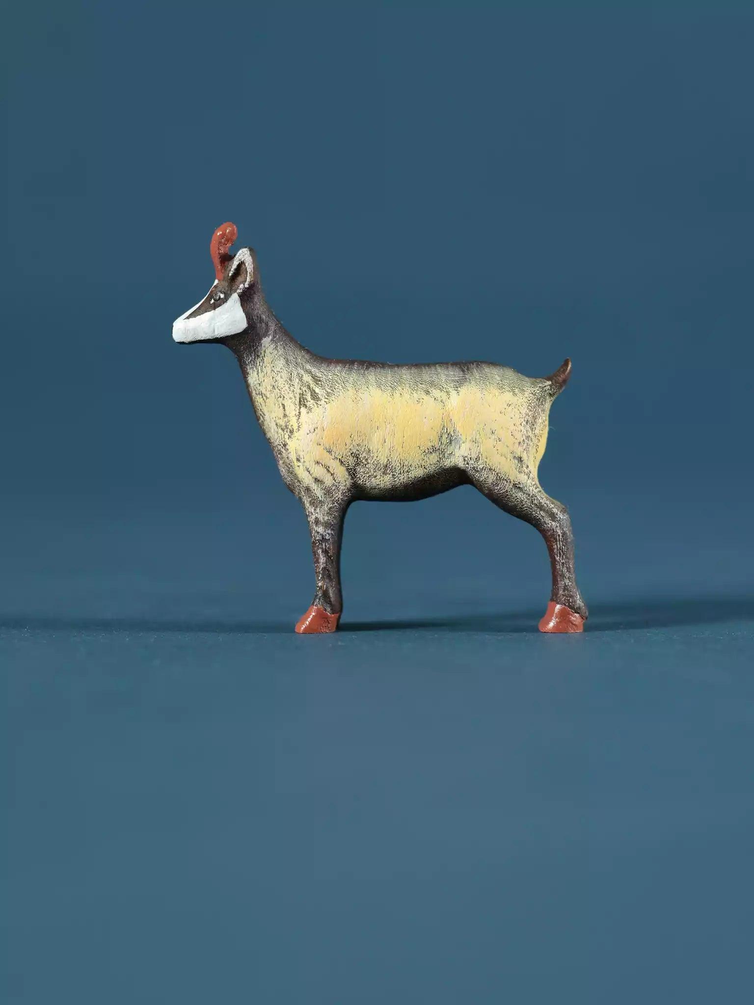 Wooden Mountain Goat - Collectible Woodland Animals - Noelino Toys