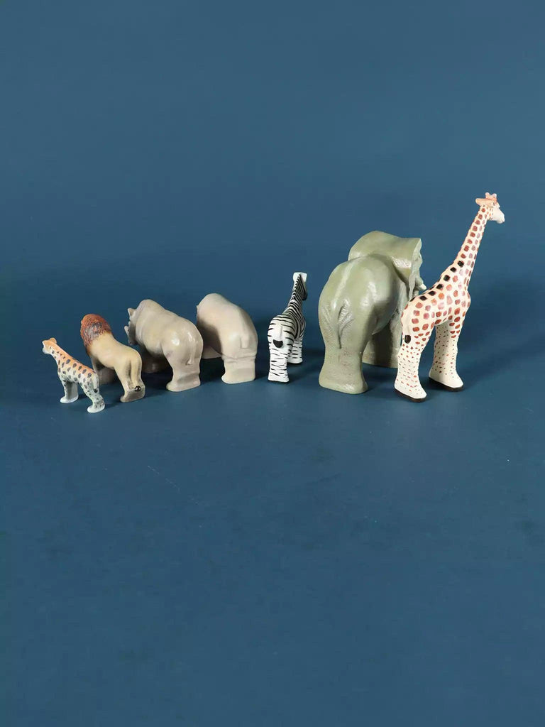 Wooden Safari Animals - Collectible Toy Set - Noelino Toys