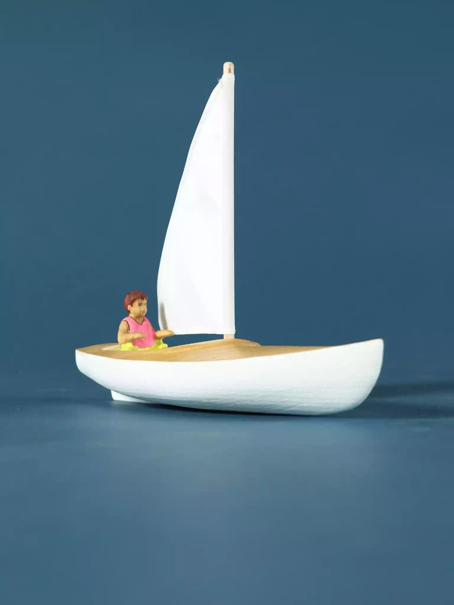 Wooden Sailboat with Sailor Boy - Noelino Toys