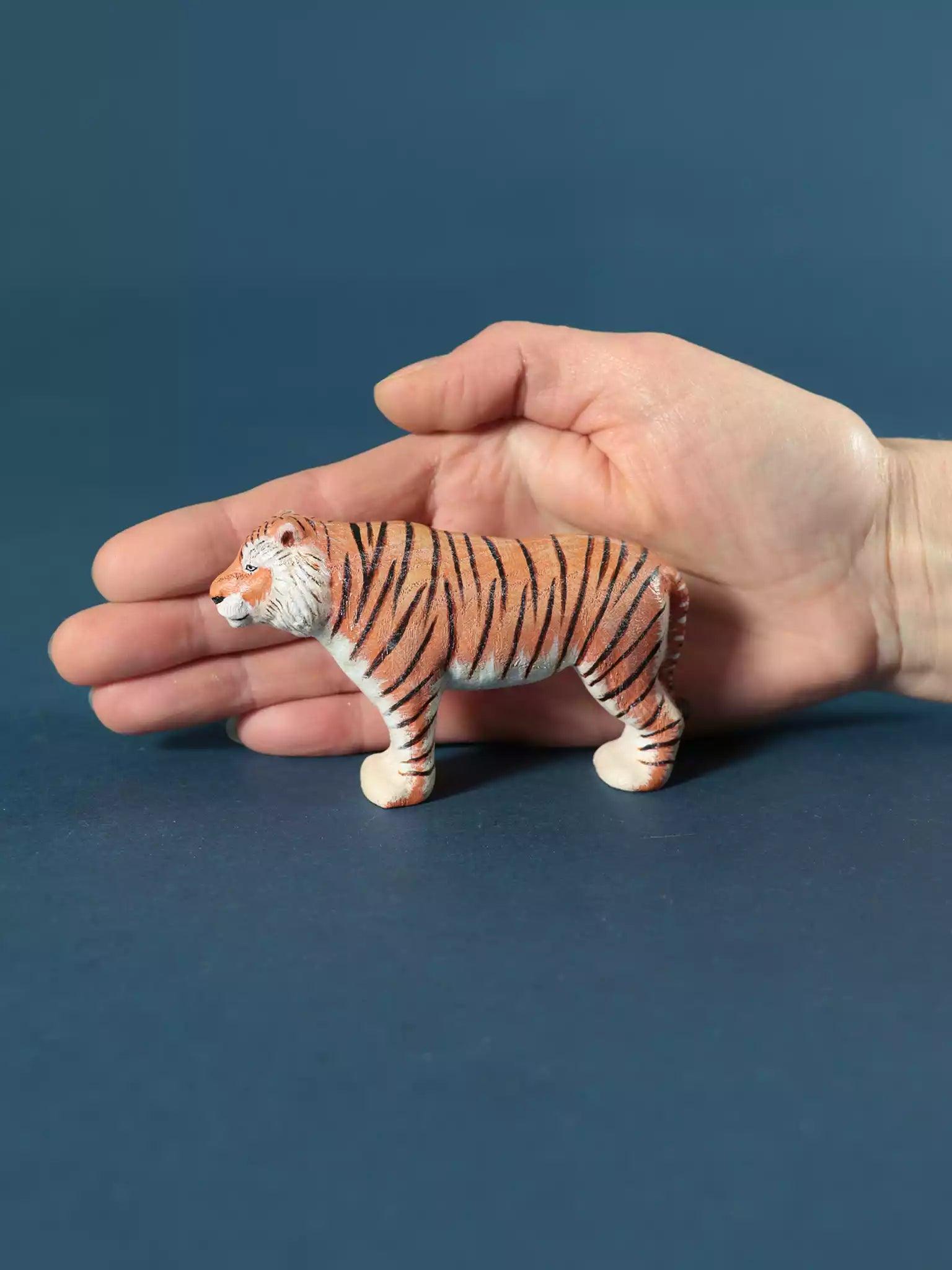 Wooden Tiger - Collectible Wild Animals - Noelino Toys