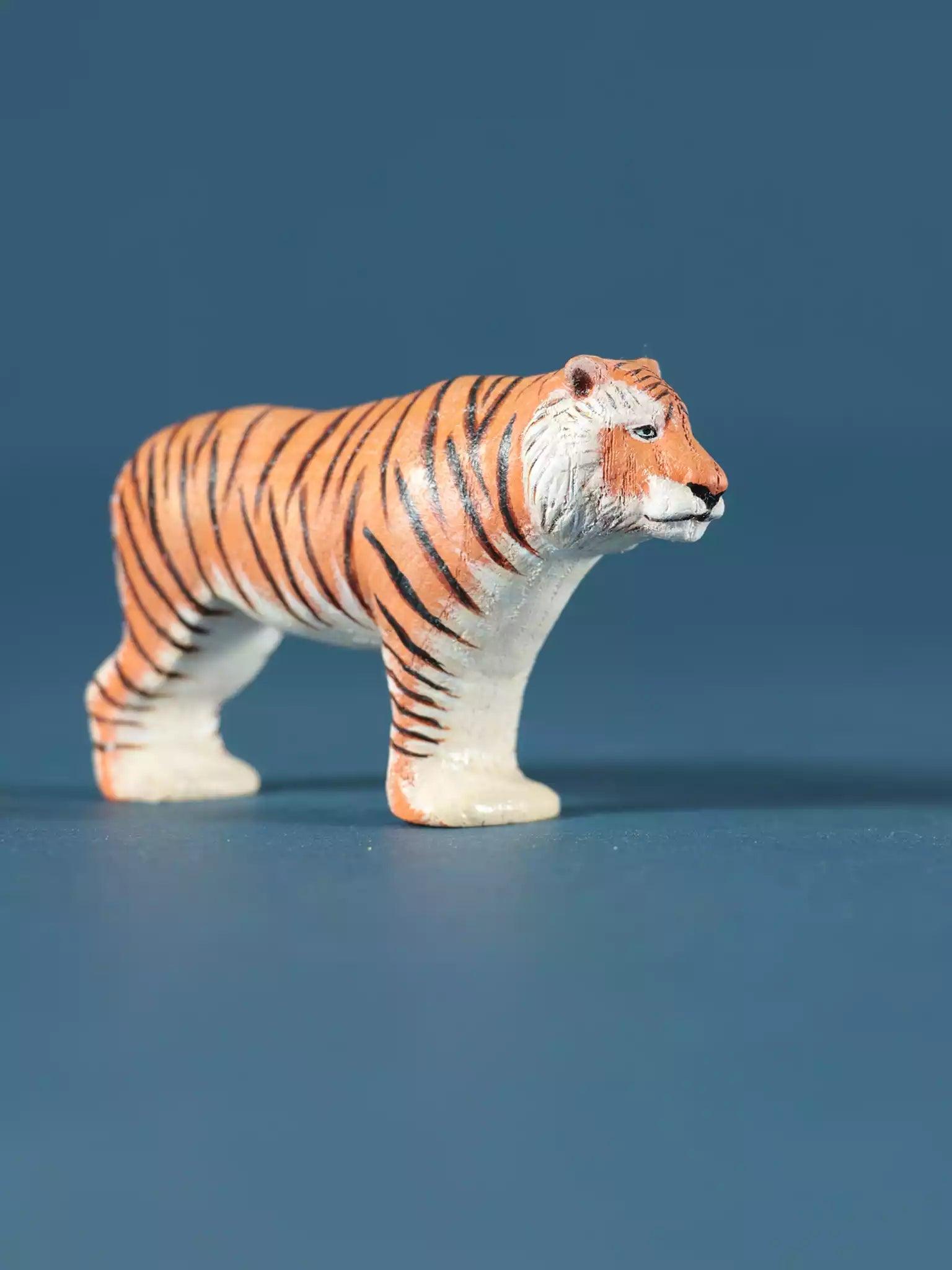 Wooden Tiger - Collectible Wild Animals - Noelino Toys