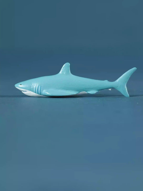 Wooden White Shark Collectible Toy Figurine - Noelino Toys
