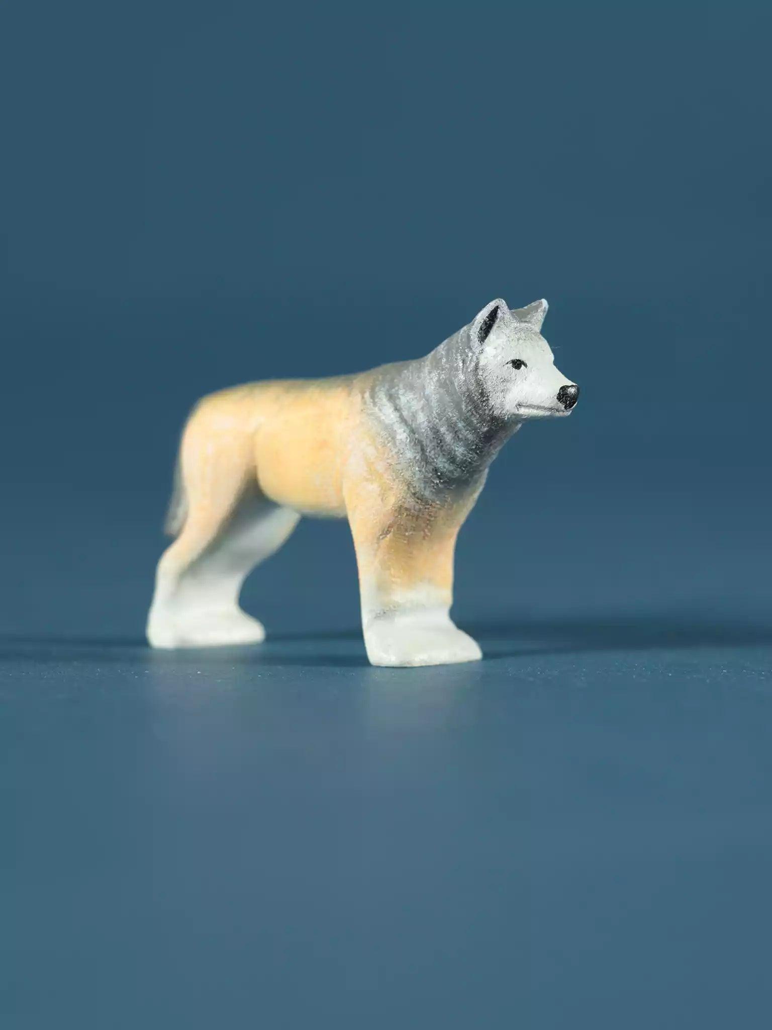 Wooden Wolf - Collectible Woodland Animals - Noelino Toys