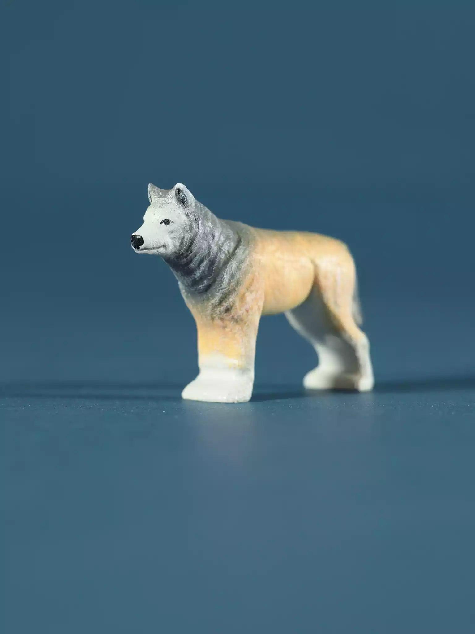 Wooden Wolf - Collectible Woodland Animals - Noelino Toys