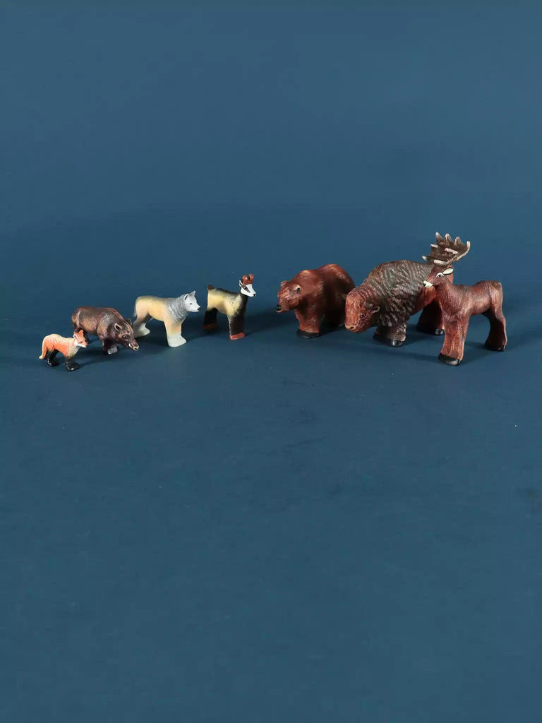 Wooden Woodland Animals - Collectible Toy Set - Noelino Toys