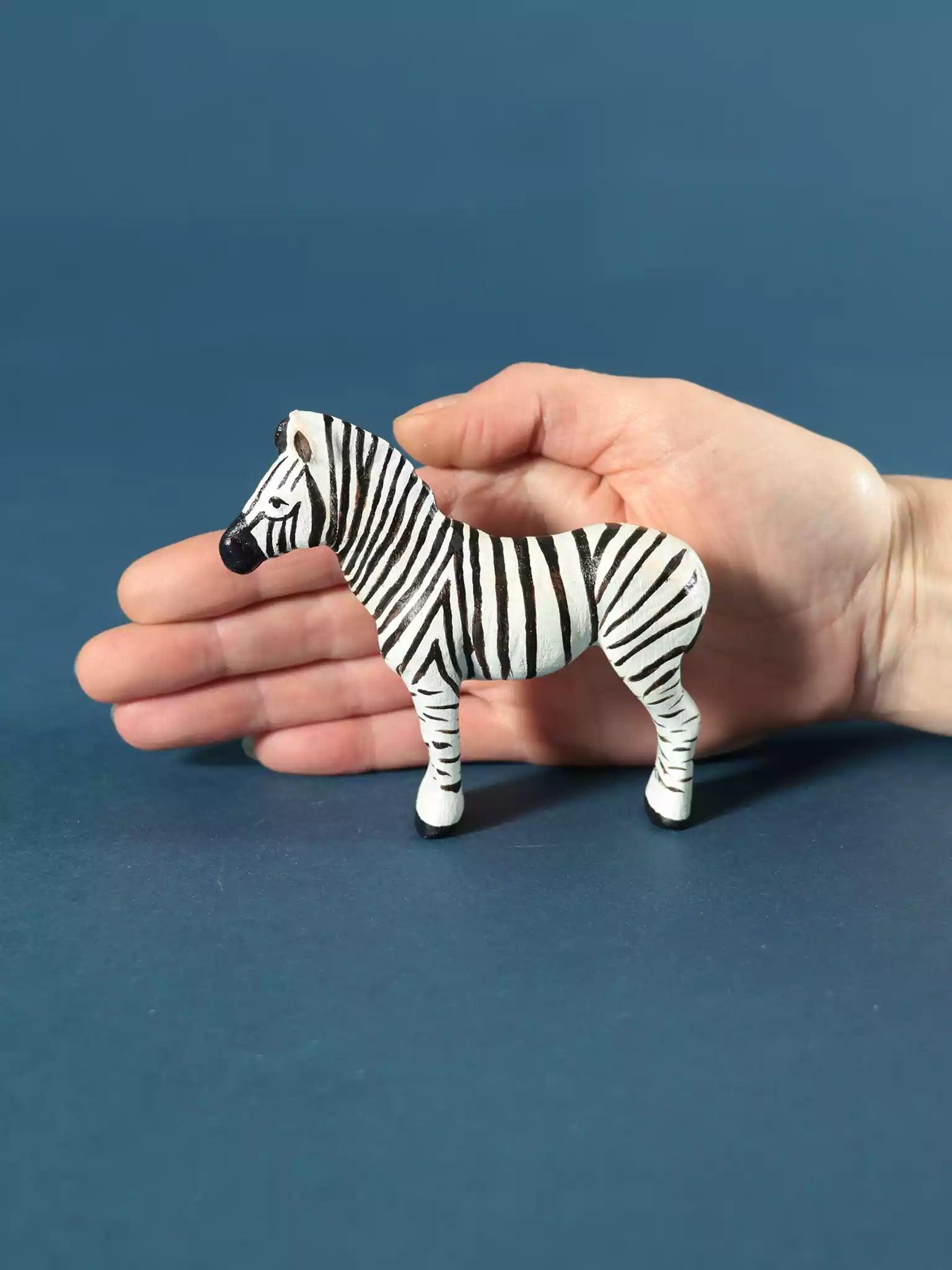 Wooden Zebra - Collectible Safari Animals - Noelino Toys