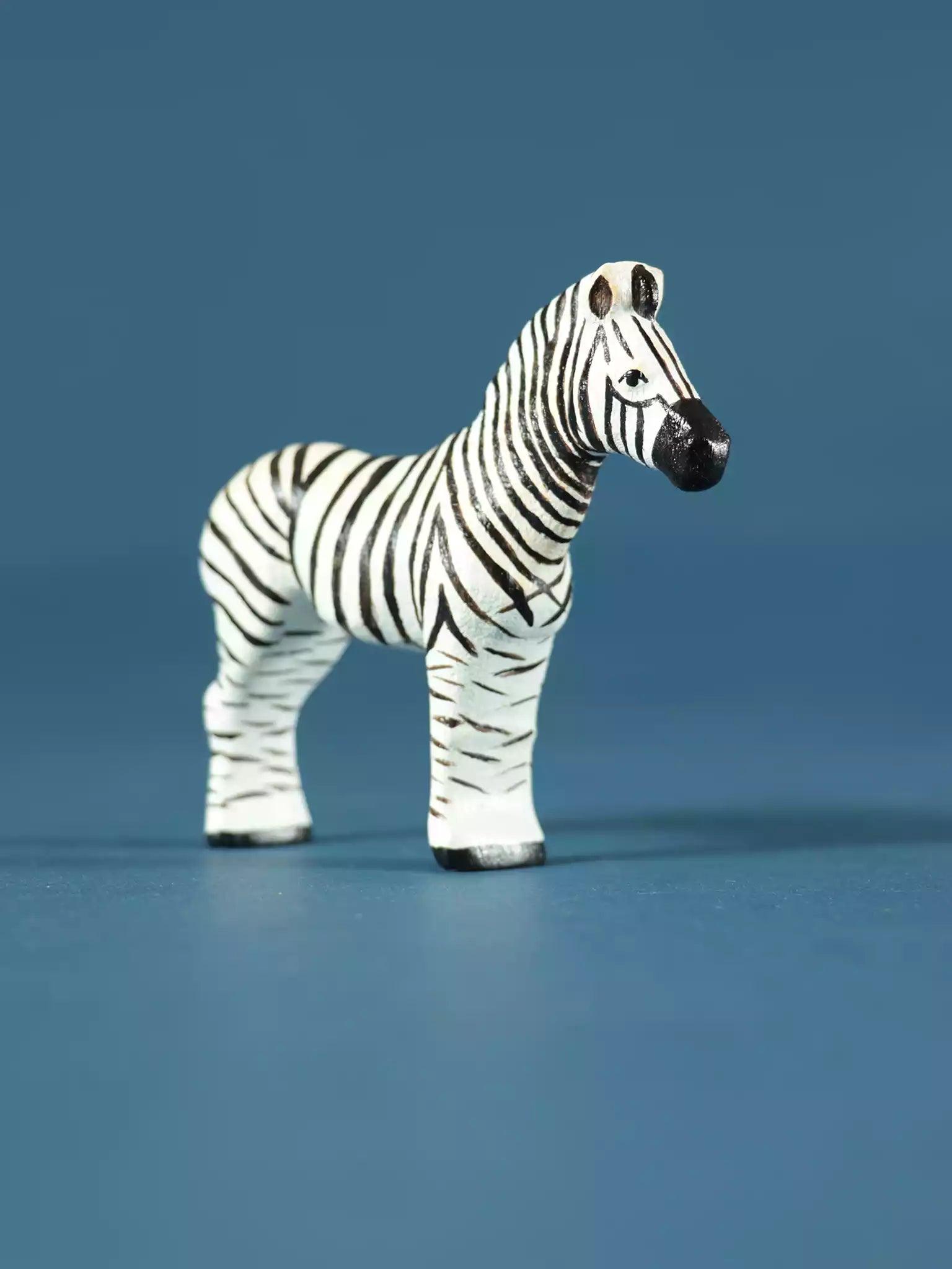 Wooden Zebra - Collectible Safari Animals - Noelino Toys