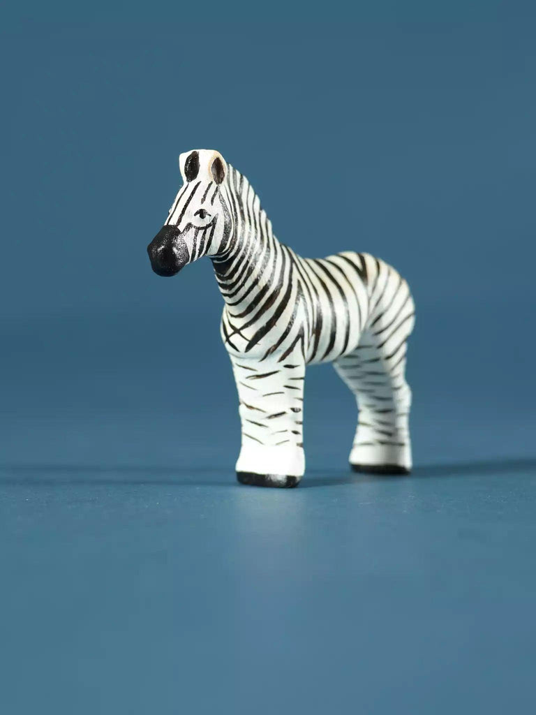 Wooden Zebra - Collectible Safari Animals - Noelino Toys