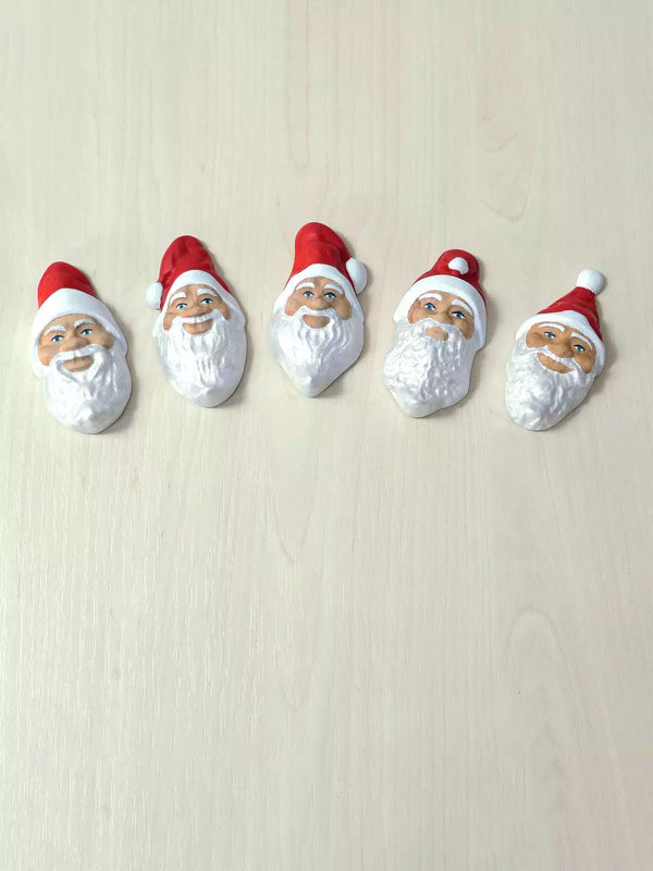 Christmas Red Magnets – Wooden Santa - Noelino Toys