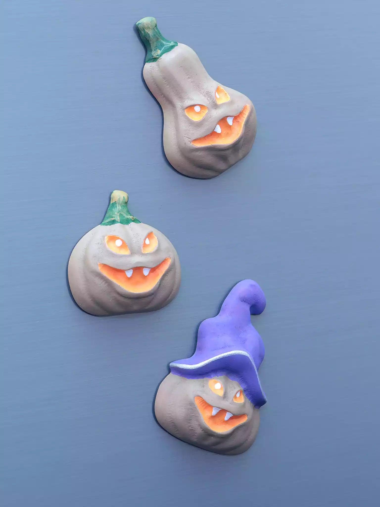 Halloween Grey Pumpkin Fridge Magnets - Noelino Toys