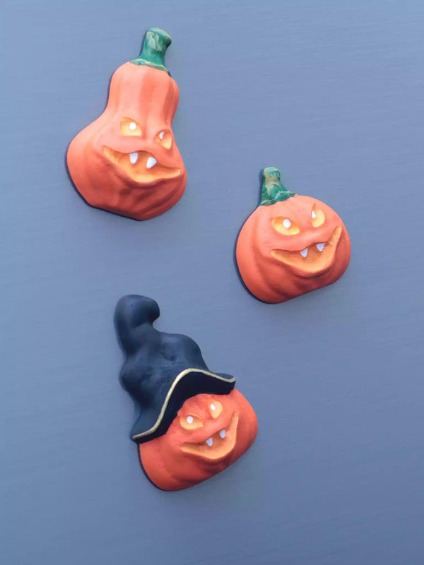 Halloween Yellow Pumpkin Fridge Magnets - Noelino Toys