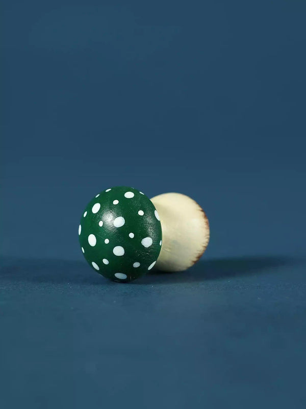 Handmade Mushroom Toy - Green Amanita Muscaria - Noelino Toys