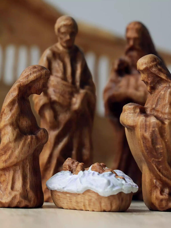 Wood Carved Nativity Set - Noelino Toys