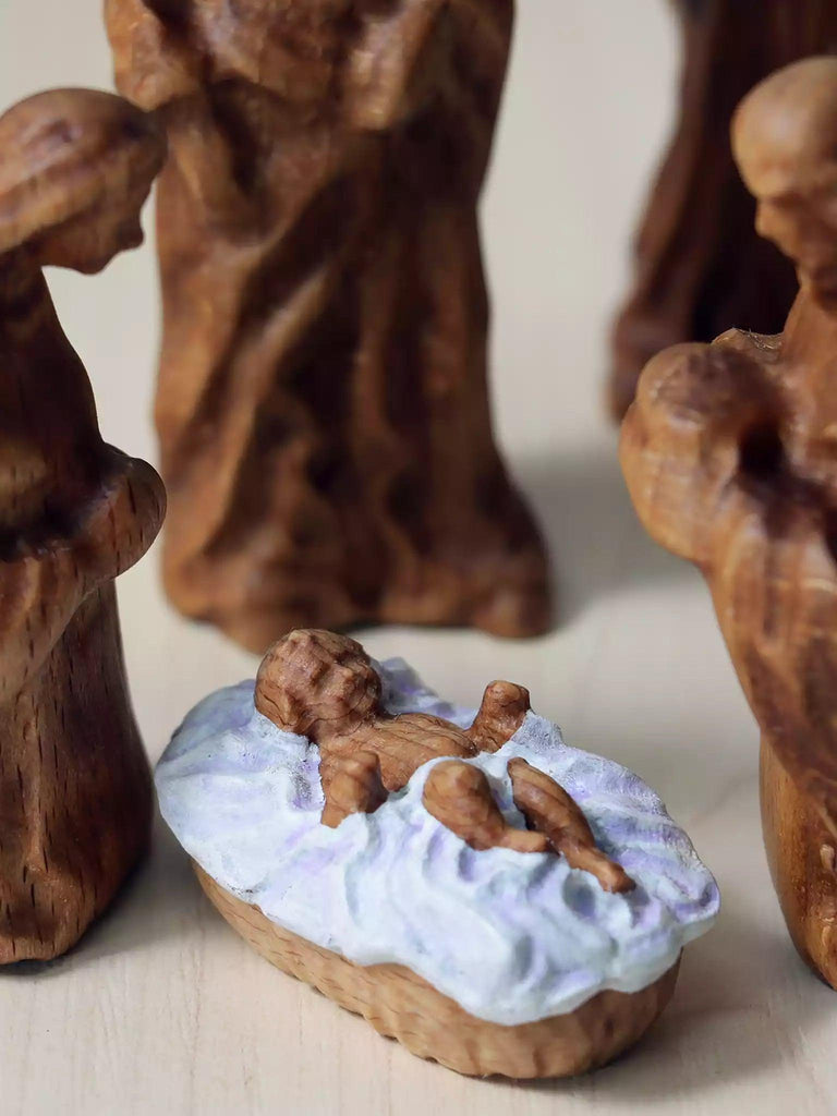 Wood Carved Nativity Set - Noelino Toys