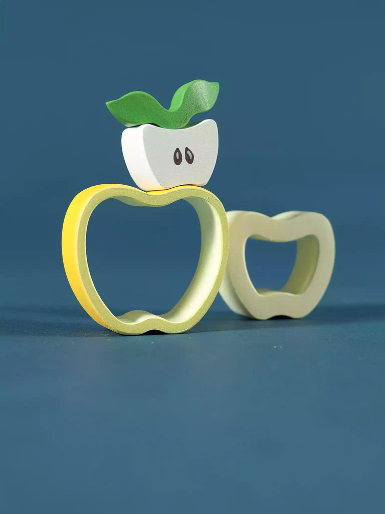 Wooden Apple Educational Stacking Fruit Toy - Noelino Toys