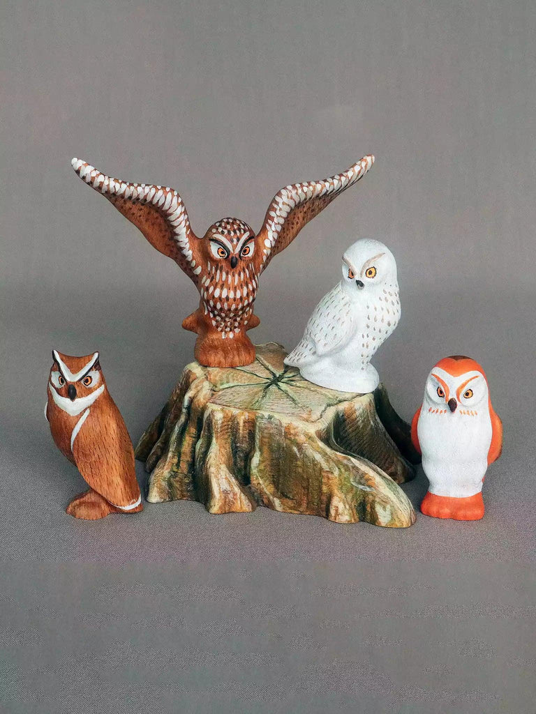 Wooden Barn Owl Toy - Noelino Toys