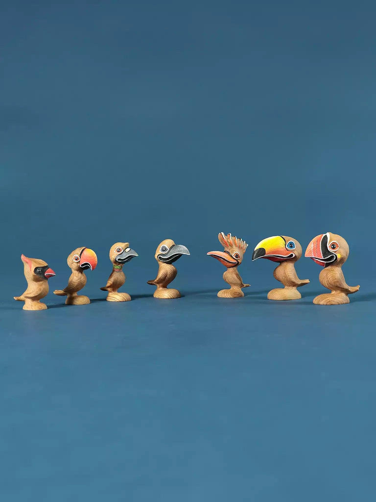 Wooden Birds Set - Cartoon Character Collection - Noelino Toys
