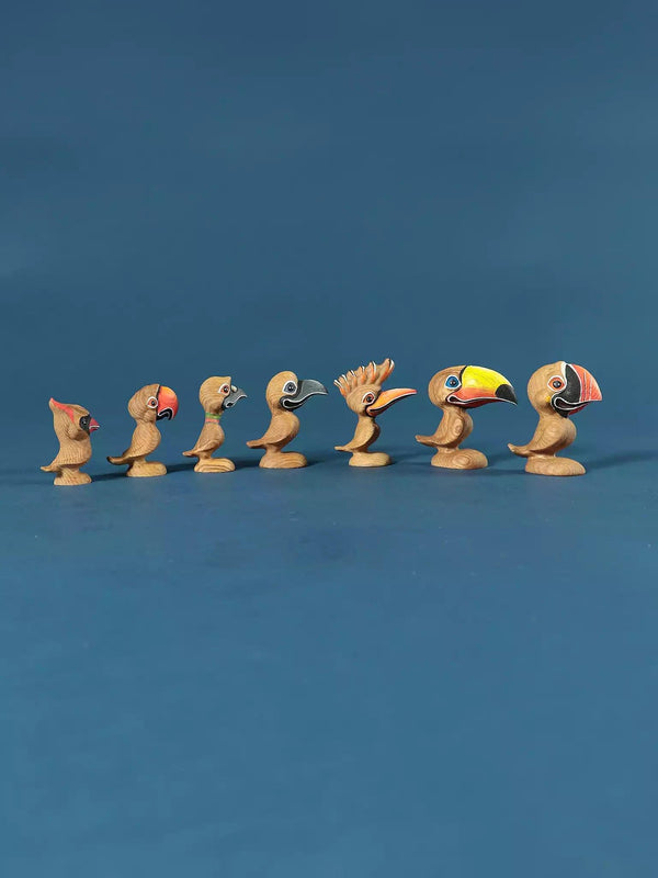 Wooden Birds Set - Cartoon Character Collection - Noelino Toys