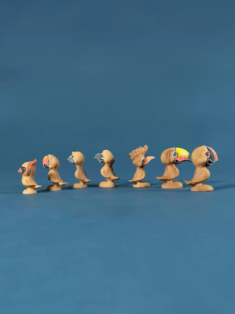 Wooden Birds Set - Cartoon Character Collection - Noelino Toys