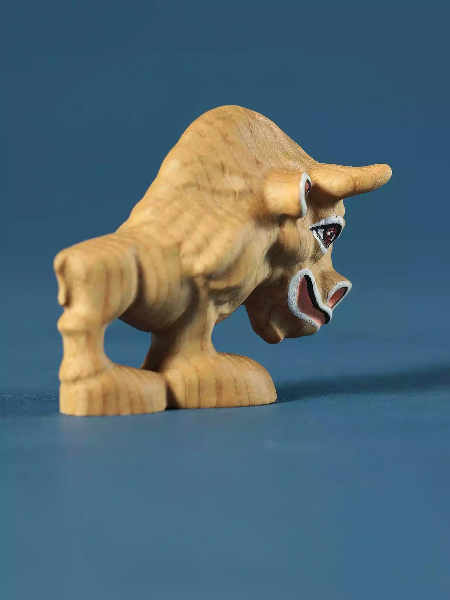 Wooden Bison Toy - Cartoon Character for Toddlers - Noelino Toys