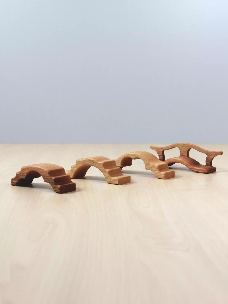 Wooden Bridge Toy with Railing - Noelino Toys