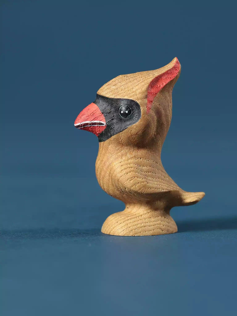 Wooden Cardinal Bird Toy - Cartoon Character for Toddlers - Noelino Toys