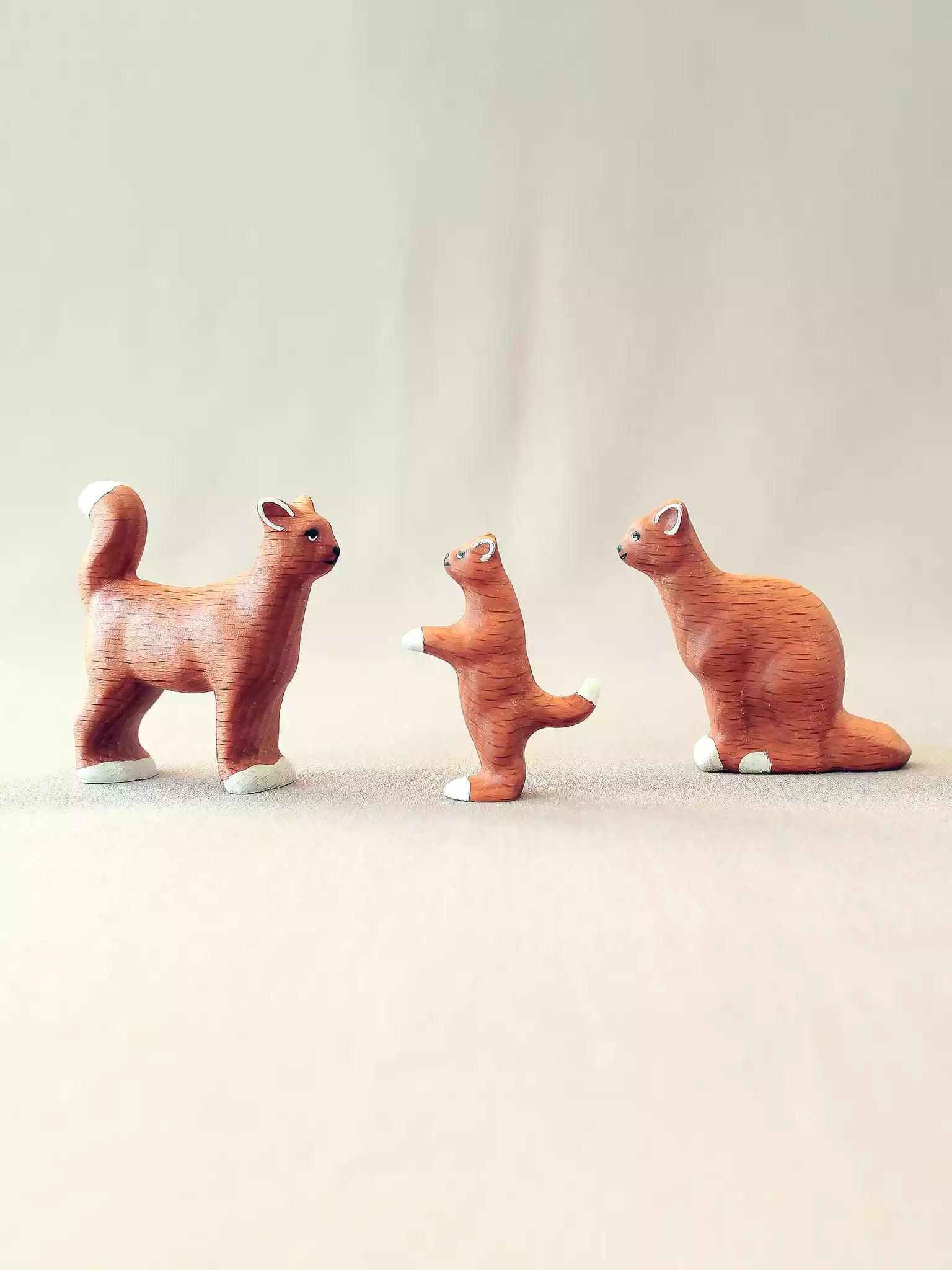 Wooden FOX Toy - Family of Three– Noelino Toys