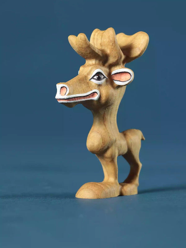 Wooden Deer Toy - Cartoon Character for Toddlers - Noelino Toys