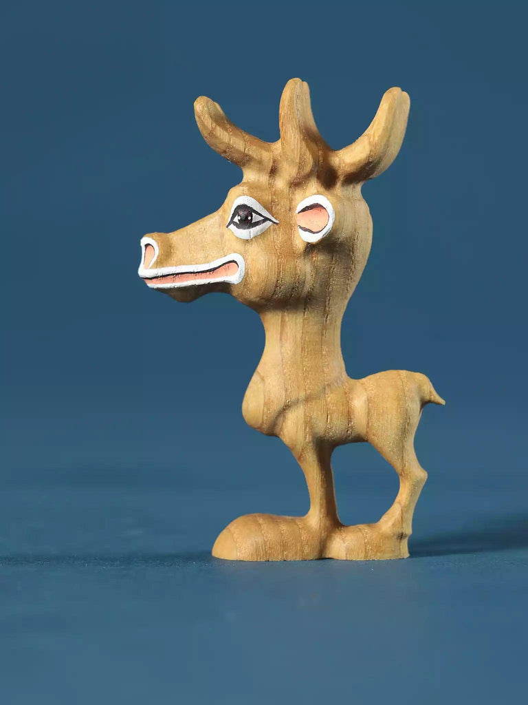 Wooden Deer Toy - Cartoon Character for Toddlers - Noelino Toys