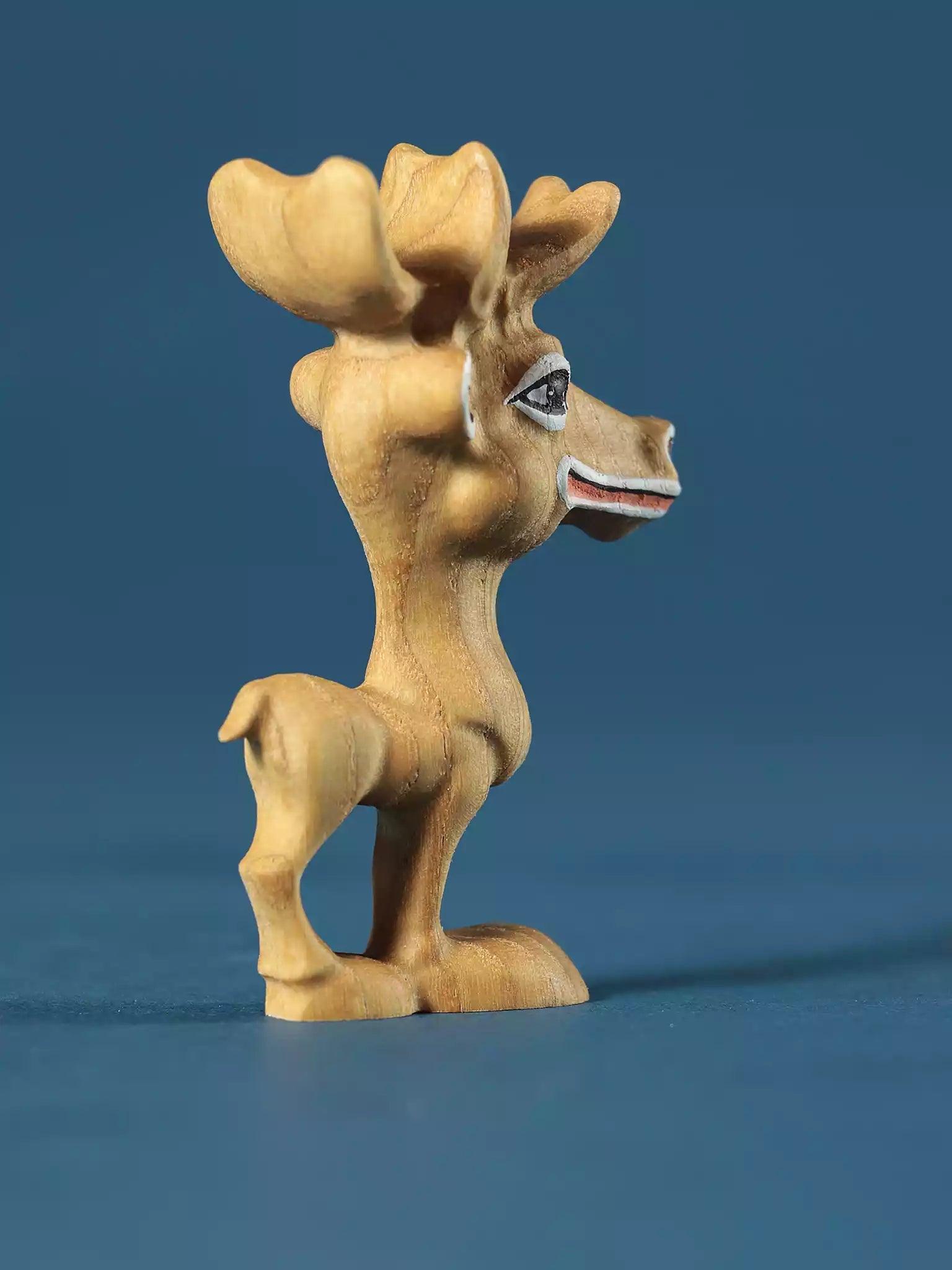 Wooden Deer Toy - Cartoon Character for Toddlers - Noelino Toys