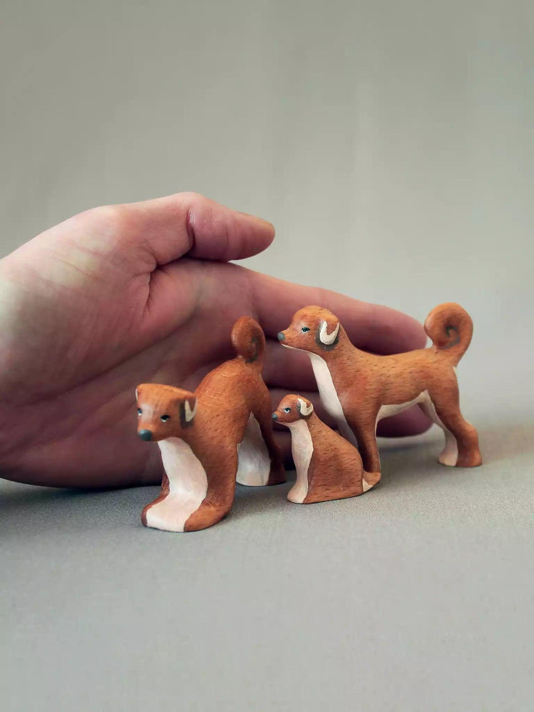Wooden Dog Toy - Family of Three - Noelino Toys