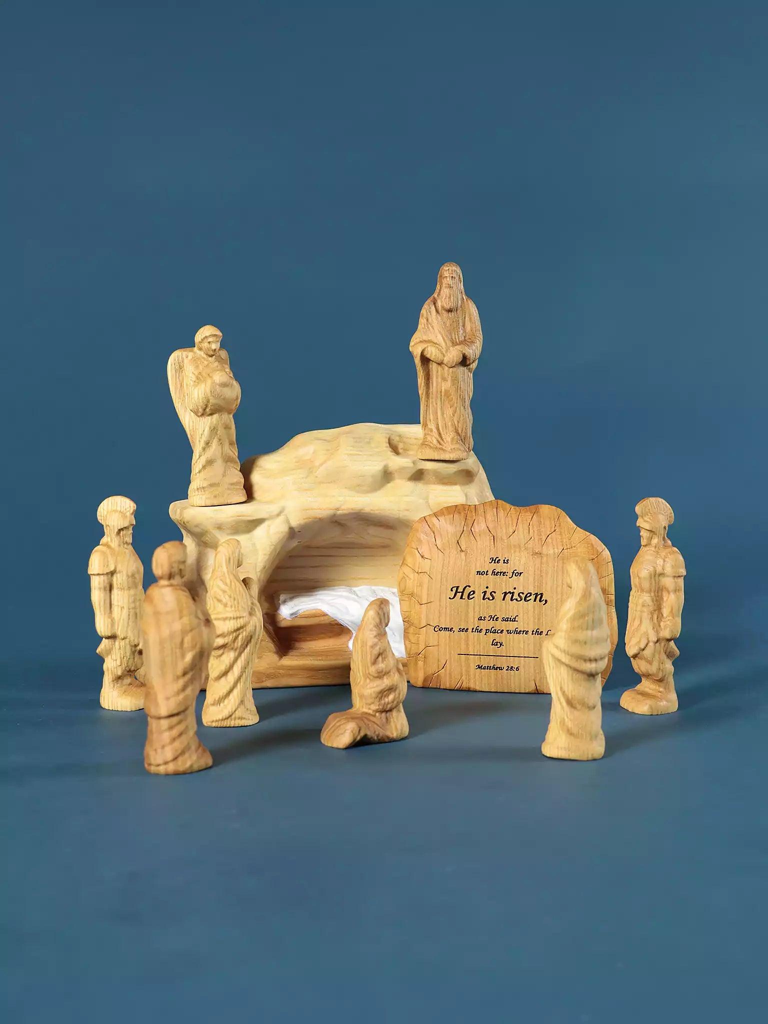 Wooden Easter Resurrection - Empty Tomb Scene - Noelino Toys