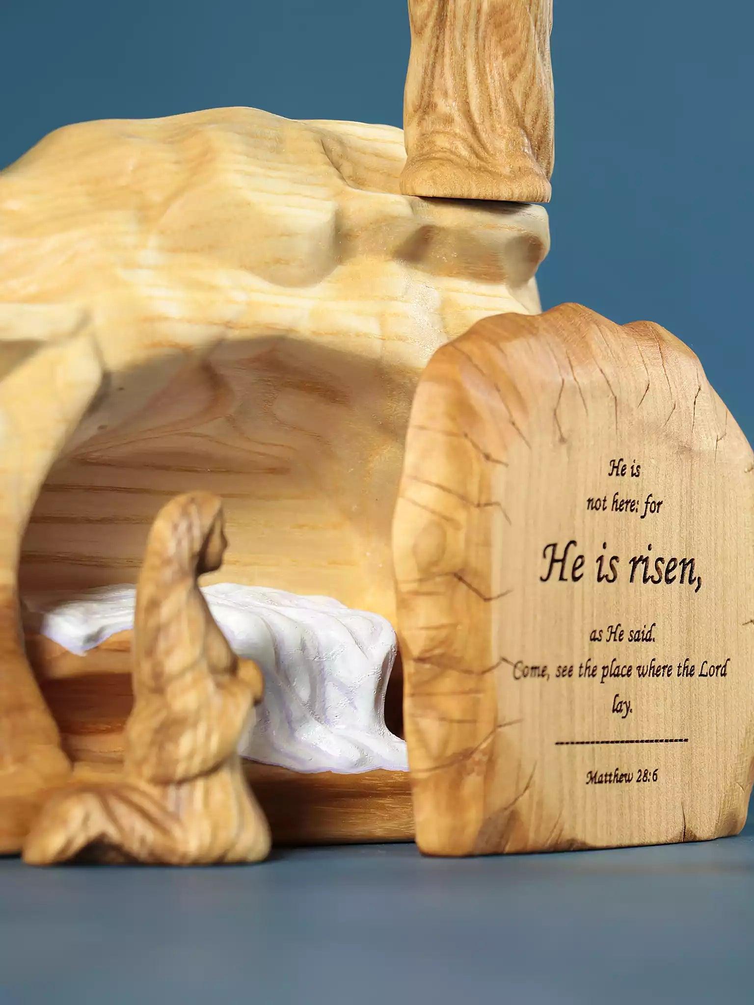 Wooden Easter Resurrection - Empty Tomb Scene - Noelino Toys