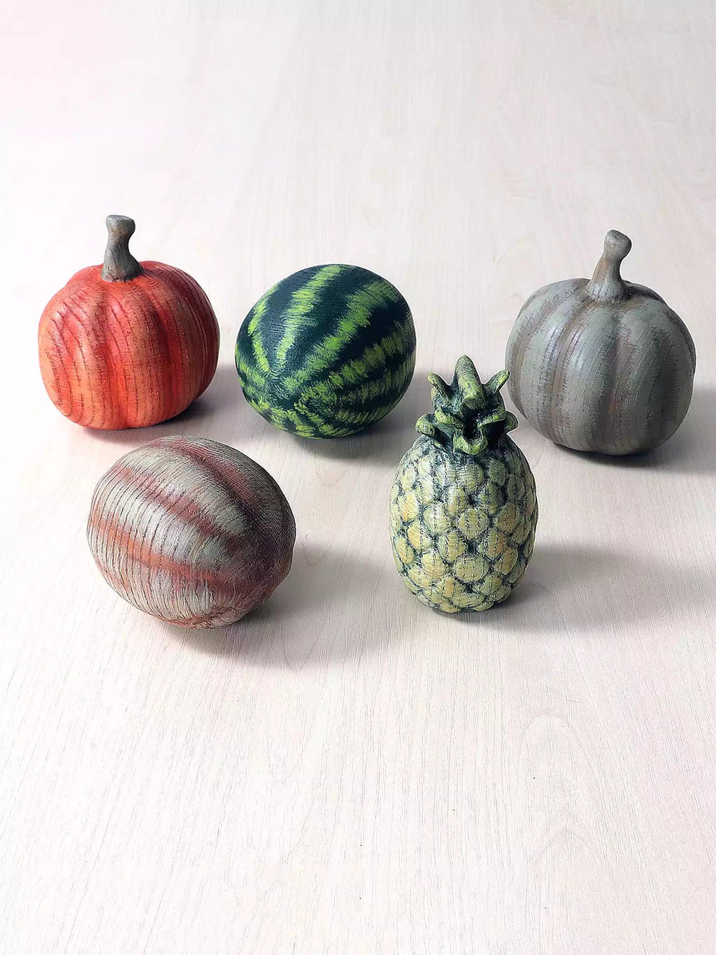 Wooden Fruit Toys - Set of Big Whole Fruits - Noelino Toys