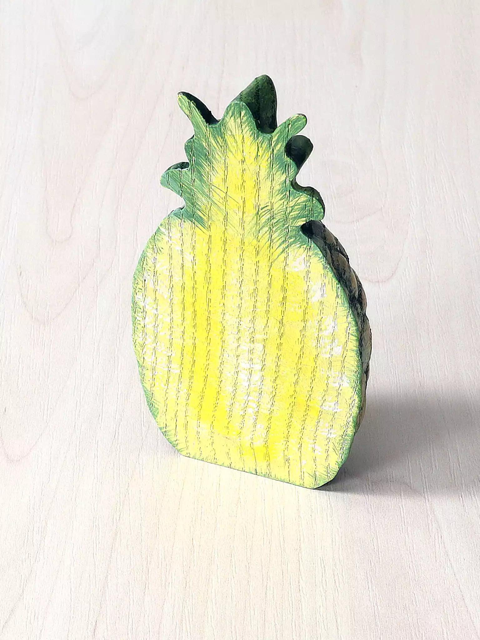 Wooden Half-Sliced Pineapple - Noelino Toys