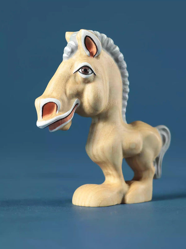 Wooden Horse Toy - Cartoon Character for Toddlers - Noelino Toys