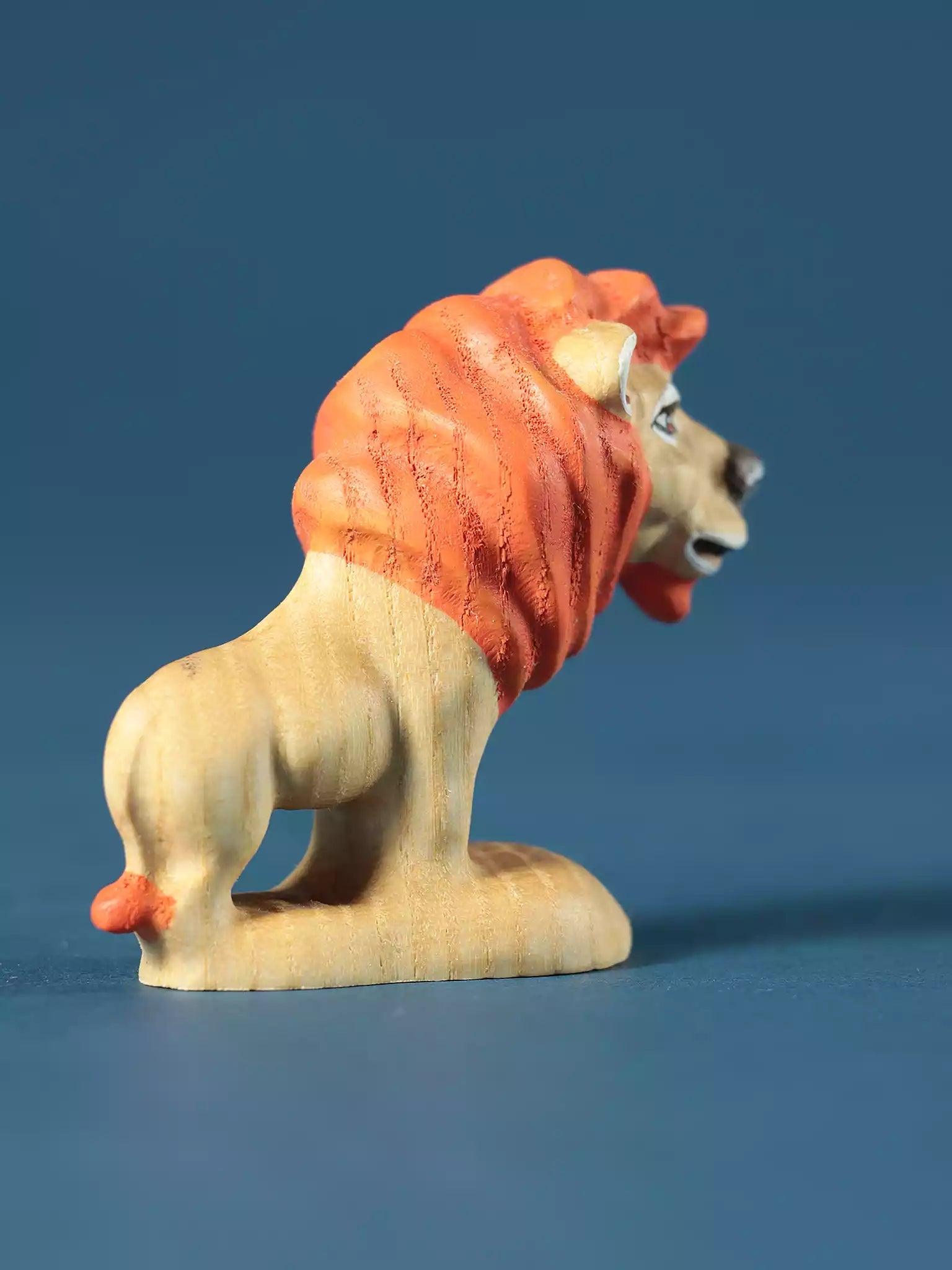 Wooden Lion Toy - Cartoon Character for Toddlers - Noelino Toys