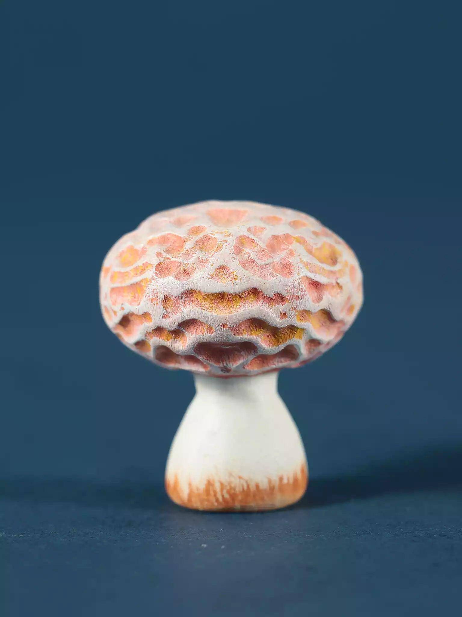 Wooden Mushroom Toy - Rhodotus Palmatus - Noelino Toys
